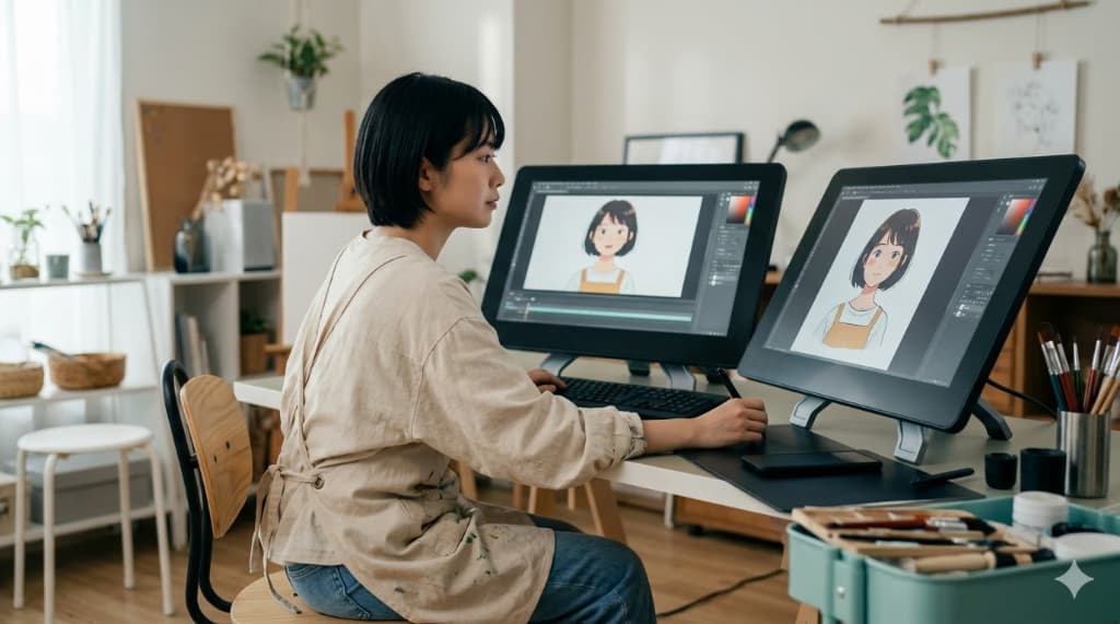 AI生成動画と既存著作物の類似性を確認するクリエイター