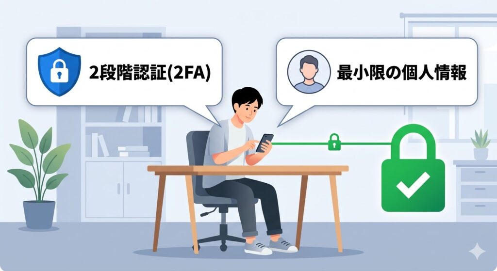 PixAIへの安全なログインと二段階認証（2FA）、最小限の個人情報登録によるセキュリティ向上